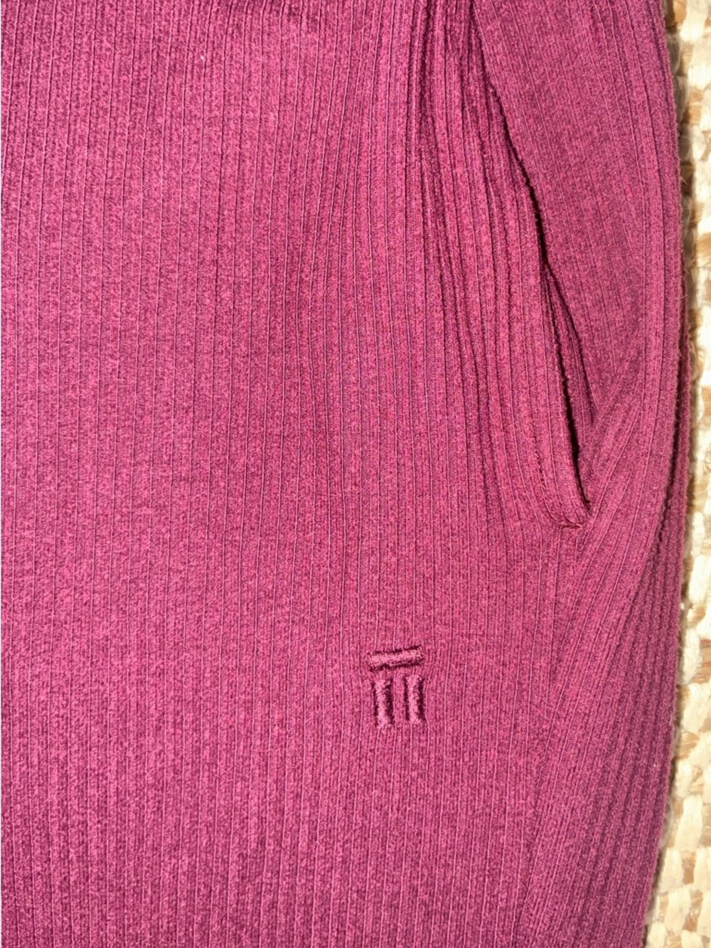 EUC Tommy John Burgundy Ribbed Lounge Set Small Medium Pajama Matching Set - Picture 11 of 14